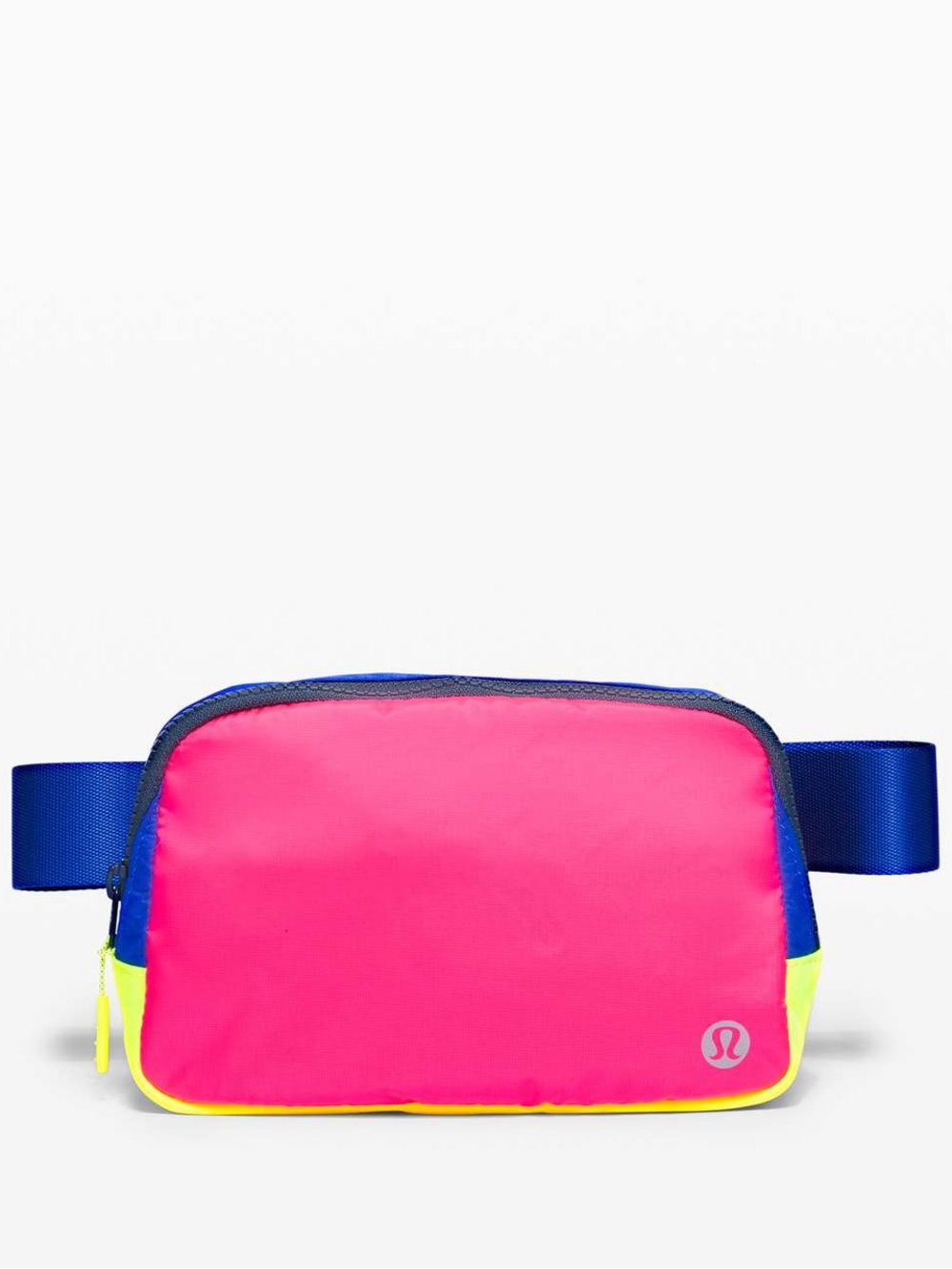 RARE lululemon Belt Bag Cerulean Blue, Yellow Highlight, Pink Highlight